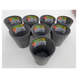 8x New 4' Tall Grey Plastic Planter Pots