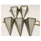 New 2x 10' and 3x 9' Metal Wall Hanging Pots