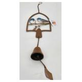 28' Long Metal Chicadees Garden Bell Decor