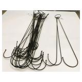 Lot of 9 Black Metal Wreath Holders