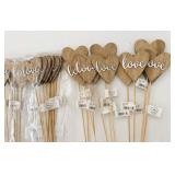 36 Wooden 21' x 3' LOVE picks