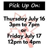 IMPORTANT! Pick up days/times: