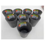 8x New 4' Tall Grey Plastic Planter Pots