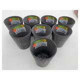 8x New 4' Tall Grey Plastic Planter Pots