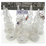 7 New Glass Light up Trees