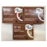 3x GoBio! Organic Brown Gravy Cubes 60g/ea