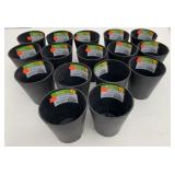 16x New 4' Tall Black Plastic Planter Pots