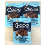 3x 98g Chocxo Dark Chocolate Snaps 2g of Sugar