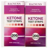 2 Boxes Bacnunn Ketone Test Strips w/Urine Cup