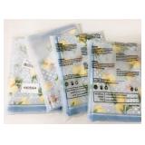 4 New Summer Lemon Cloth Napkins 18
