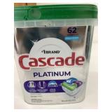 62 Cascade Platinum Dishwasher Packs