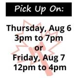 IMPORTANT! Pick up days/times: