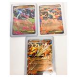 3x Charizard Pokemon Cards