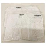 4 New White Short Sleeve Kids Size L Dress Shirts