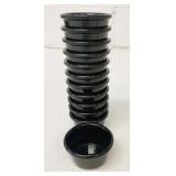 12 New 40z Ramekin Black Melamine