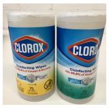 2x 75/Pack Clorox Disinfecting Wipes