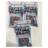 3x 96g Sour Strips Cotton Candy Flavor