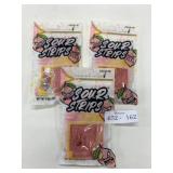 3x 96g Sour Strips Pink Lemonade Flavor