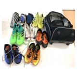 Lot of Assorted Size & Styles Used Soccer Shoes