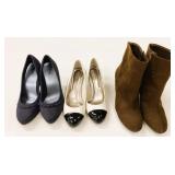 3 Pairs Size 8 & 8.5 Closed Toe Boots/Shoes