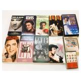 Elvis VHSs, 8 Track & Cassette Lot