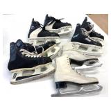 4 Used Pairs of Ice Skates