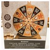 New Brookstone Vintage Drinking Wheel Game