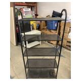 Black 5 Tier Shelf Metal Storage Rack