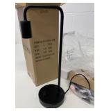 New Black Bedside Lamp w/Charger Ports