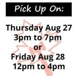 IMPORTANT! Pick up days/times: