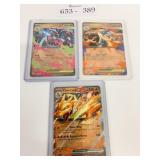3x Charizard Pokemon Cards