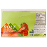 12x 60g Bolt Organic Energy Chews Strawberry