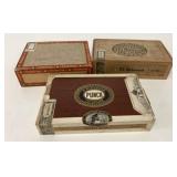 3 Vintage Wooden Cigar Boxes