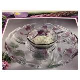 Cassandra Hand Painted Dip Dish & Bowl