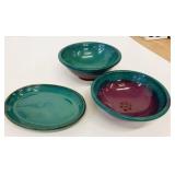 Hutton House 3 Pc Pottery Set