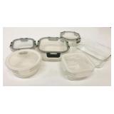 6 Storage Containers 1 Lid Missing