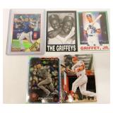 5 Baseball Cards Lot