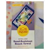 New 36" x 72" Extra Long Sun Squad Beach Towel