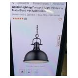 New Golden Lighting Duncan 1 Light Pendant Matte