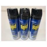 3x Cans 5 in 1 Raid Odorless Insect Killer