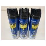 3x Cans 5 in 1 Raid Odorless Insect Killer