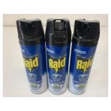 3x Cans 5 in 1 Raid Odorless Insect Killer