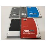 5 New Hilroy 200 Page Graph Paper Notebooks