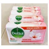4x 100g Bars Dettol Antibacterial Skin Care Soap