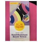 New 36" x 72" Extra Long Sun Squad Beach Towel