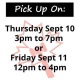 IMPORTANT! Pick up days/times: