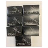 7 New Mini Solar Power Flashlight Keychains