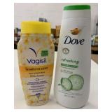 591ml Dove Body Wash & 354ml Vagisil