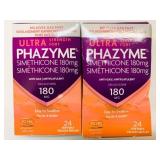 2x 24/Pk Ultra Strength Phazyme Anti-Gas 180mg