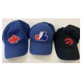 Raptors, Expos & Blue Jays Hats